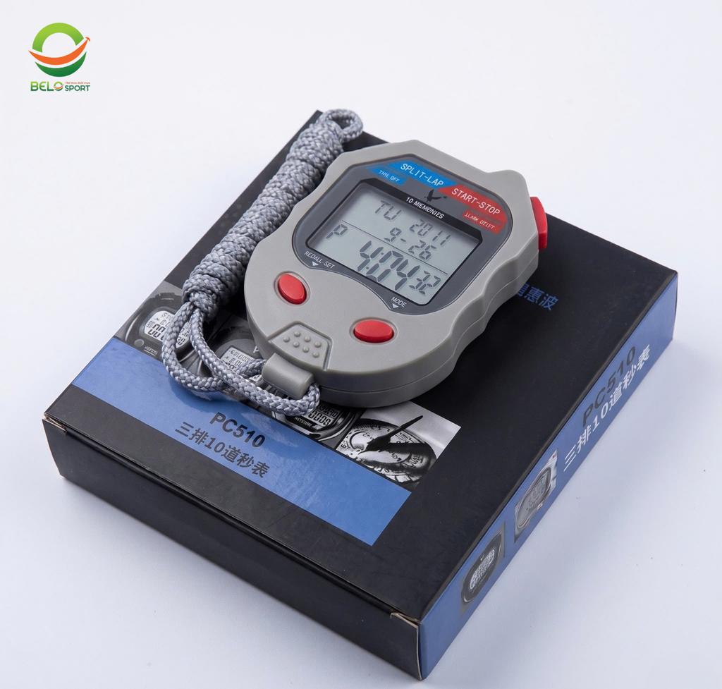Đồng Hồ Bấm Giờ Thể Thao 10 Laps PC510 — Chuyên Nghiệp, Đa Nhớ, Đo Lường Cực Chuẩn