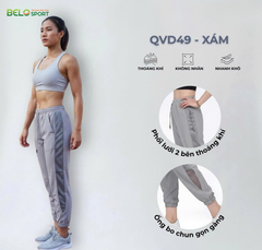 Quần Gió Thể Thao Dài Nữ Bó Côn Vina QVD49 – Thoải Mái, Tôn Dáng, Năng Động