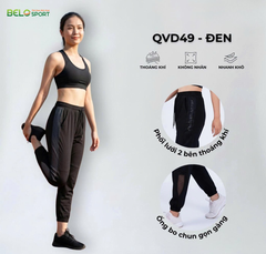 Quần Gió Thể Thao Dài Nữ Bó Côn Vina QVD49 – Thoải Mái, Tôn Dáng, Năng Động