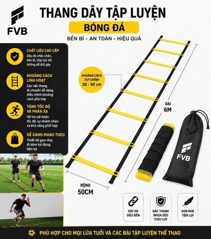 Thang Dây Tập Luyện Bóng Đá FVB — Cải Thiện Tốc Độ, Sự Nhanh Nhẹn Đỉnh Cao