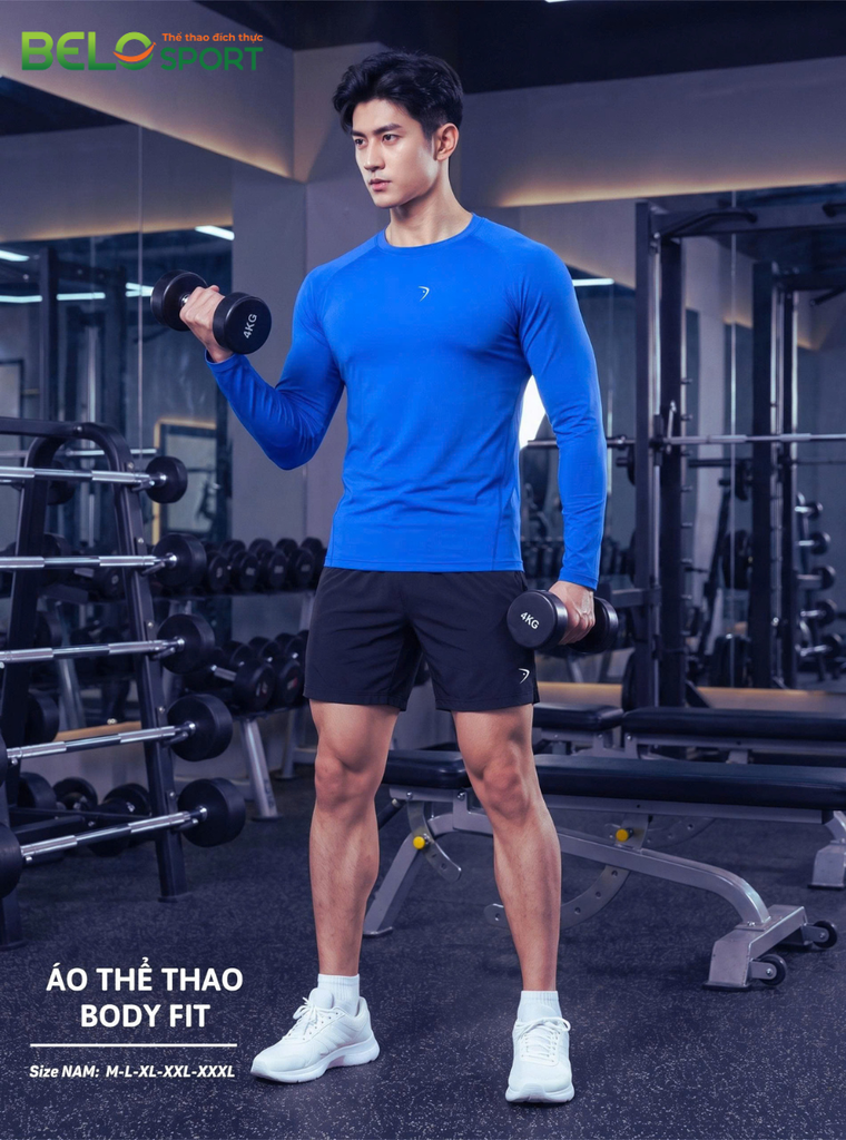 Áo Thể Thao Dài Tay Body Fit SevenF — Tập Gym, Giữ Nhiệt, Đa Năng, Giá Cực Sốc