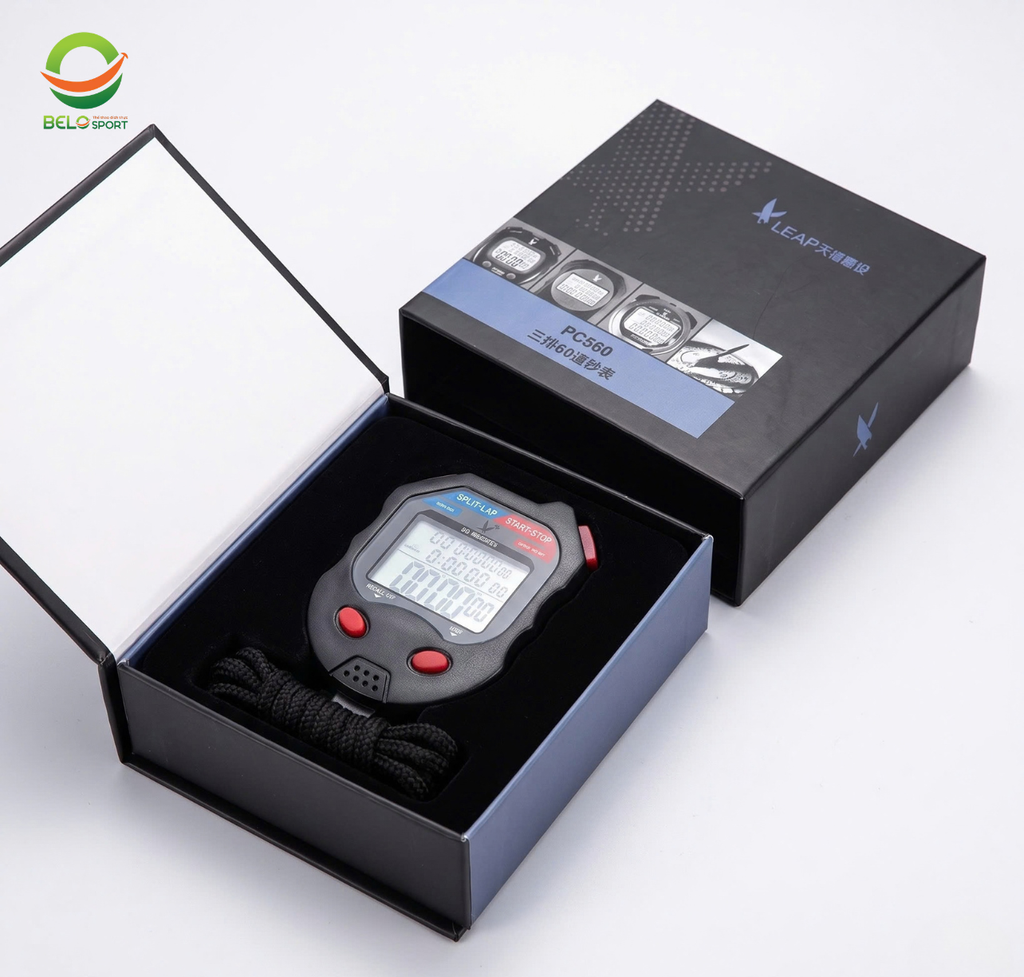 Đồng Hồ Bấm Giờ Thể Thao 60 Laps LEAP PC560 — Đỉnh Cao Chuyên Nghiệp, Bộ Nhớ Cực Khủng