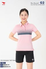 Áo Thể Thao Polo Pickleball, Golf Cao Cấp Hiwing G2 Màu Hồng Phấn