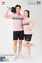 Áo Thể Thao Polo Pickleball, Golf Cao Cấp Hiwing G2 Màu Hồng Phấn