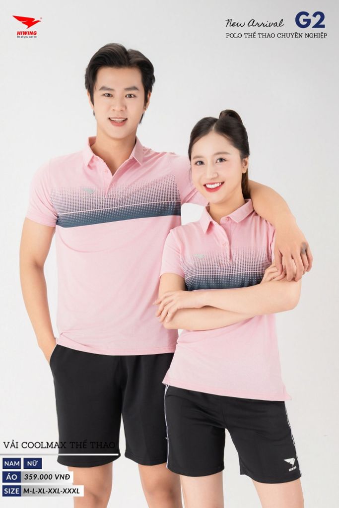 Áo Thể Thao Polo Pickleball, Golf Cao Cấp Hiwing G2 Màu Xanh Than