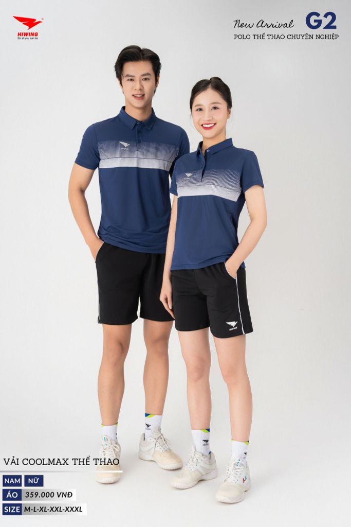 Áo Thể Thao Polo Pickleball, Golf Cao Cấp Hiwing G2 Màu Xanh Mint