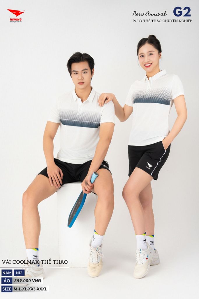Áo Thể Thao Polo Pickleball, Golf Cao Cấp Hiwing G2 Màu Xanh Mint