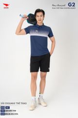 Áo Thể Thao Polo Pickleball, Golf Cao Cấp Hiwing G2 Màu Xanh Than