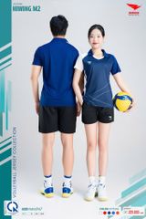Bộ Quần Áo Bóng Chuyền Hiwing M2 Nam Nữ Màu Xanh Than Mới Nhất Năm 2026