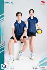 Bộ Quần Áo Bóng Chuyền Hiwing M2 Nam Nữ Màu Xanh Than Mới Nhất Năm 2026