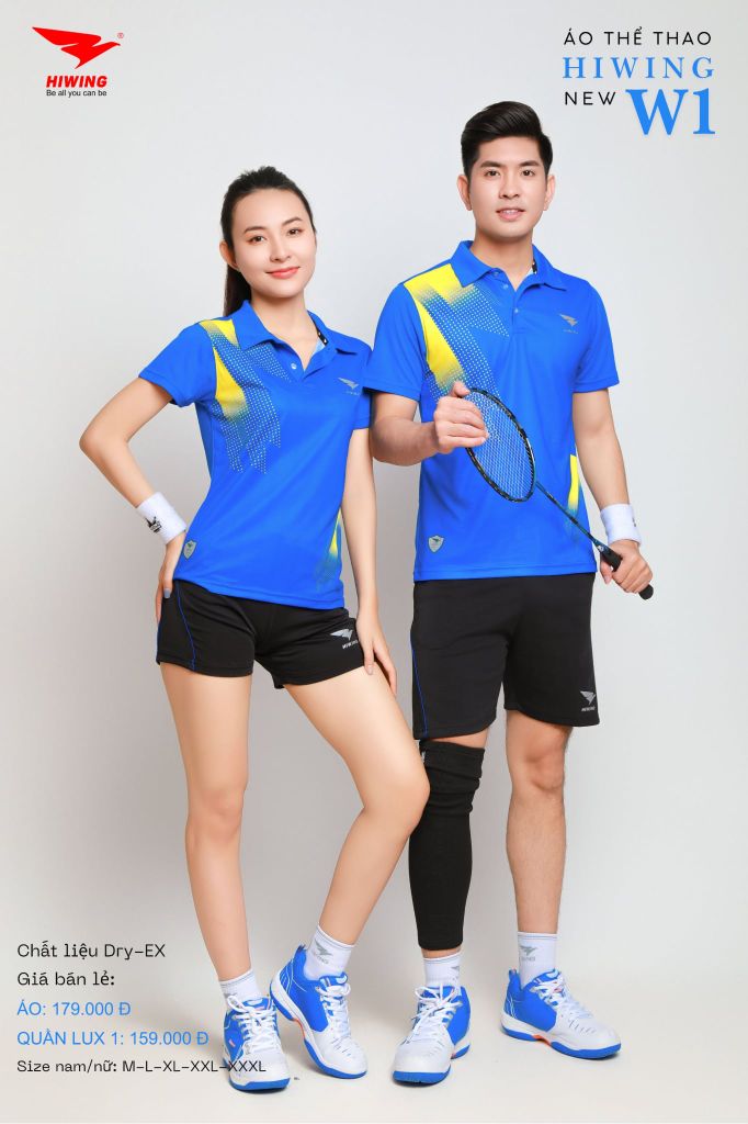 Áo Cầu Lông Hiwing W1 Màu Xanh