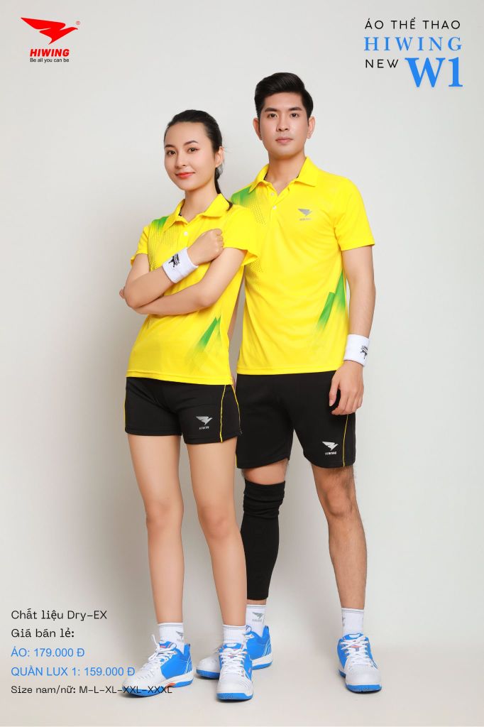 Áo Cầu Lông Hiwing W1 Màu Xanh