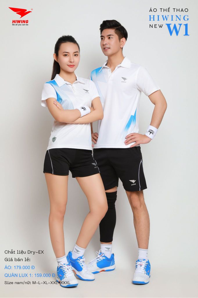 Áo Cầu Lông Hiwing W1 Màu Xanh
