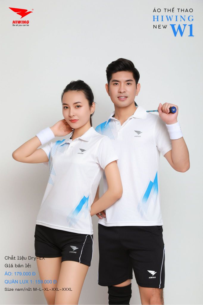 Áo Cầu Lông Hiwing W1 Màu Xanh