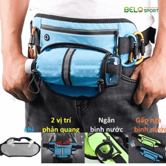 Túi Đeo Hông Chạy Bộ Có Ngăn Đựng Bình Nước Gấp Gọn Chính Hãng Jinxi Jin02
