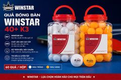 Hộp 60 Quả Bóng Bàn WINSTAR 3 Sao (40+) CAO CẤP