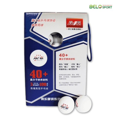 Hộp Bóng Bàn Arora 100 Quả 3 Star 40+