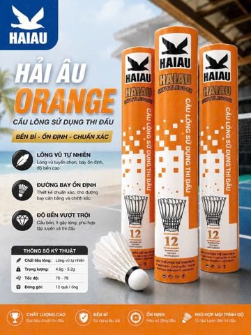 Hộp Cầu Lông Hải Âu Cam Caro