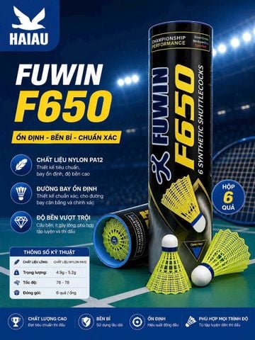 Hộp Cầu Lông Nhựa FUWIN F650 6 Quả