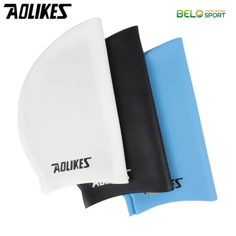 Mũ Bơi Aolikes 5010 Nón Bơi Người Lớn Nam Nữ Che Tai Silicon Chống Nước