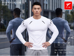 Áo Thể Thao Body Dài Tay Cao Cấp FVB Mã DTH 3 — Phong Cách Mạnh Mẽ, Đỉnh Cao Công Nghệ Vải
