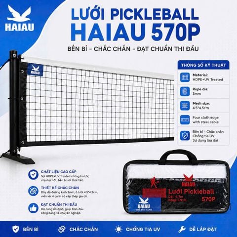 Lưới Pickleball Hải Âu 530P – Bền Bỉ, Chắc Chắn, Đạt Chuẩn Thi Đấu