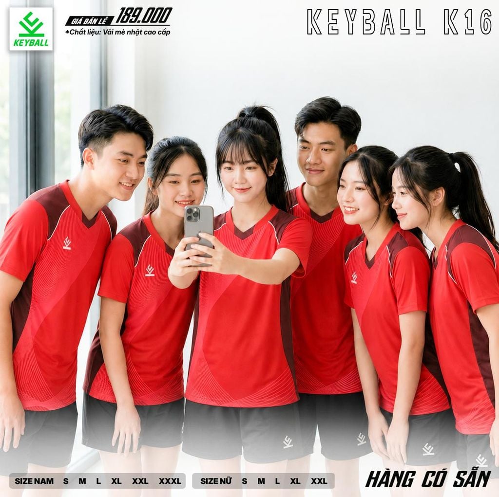 Bộ Quần Áo Bóng Chuyền Keyball K16 Màu Xanh Trắng – Phân Khúc Bình Dân, Đỉnh Cao Tiện Ích