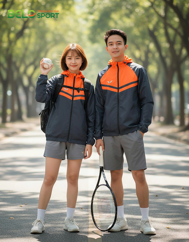 Áo Gió Thể Thao Nam Nữ Chống Nước Vina DADKV01 – Cản Gió, Trượt Nước, Thời Trang Năng Động