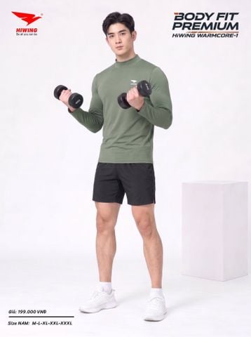 Áo Body Cao Cấp HIWING WARMCORE-1 Giữ Nhiệt, Co Giãn 4 Chiều, Chống Nhăn Màu Xanh Lính