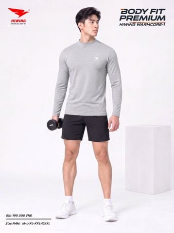 Áo Body Cao Cấp HIWING WARMCORE-1 Giữ Nhiệt, Co Giãn 4 Chiều, Chống Nhăn Màu Xám