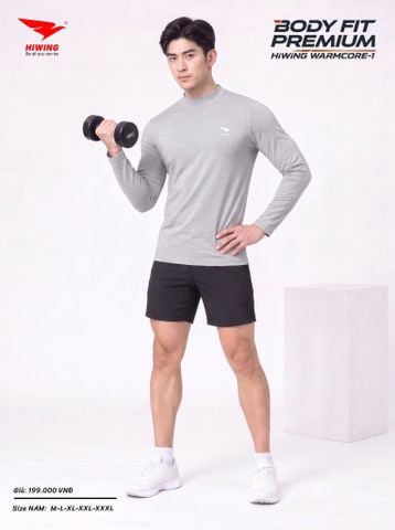 Áo Body Cao Cấp HIWING WARMCORE-1 Giữ Nhiệt, Co Giãn 4 Chiều, Chống Nhăn Màu Xám