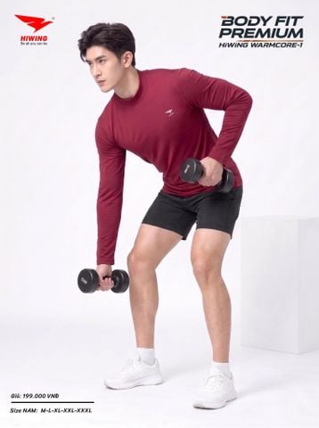 Áo Body Cao Cấp HIWING WARMCORE-1 Giữ Nhiệt, Co Giãn 4 Chiều, Chống Nhăn Màu Đỏ