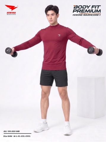Áo Body Cao Cấp HIWING WARMCORE-1 Giữ Nhiệt, Co Giãn 4 Chiều, Chống Nhăn Màu Đỏ