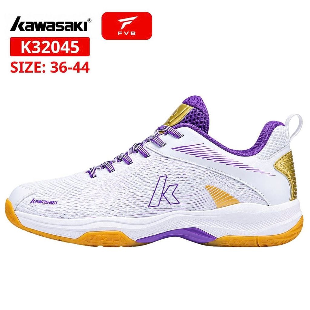 Giày Cầu Lông, Pickleball Kawasaki K32045 Chính Hãng — Êm Ái, Bám Sân, Bứt Phá Tốc Độ