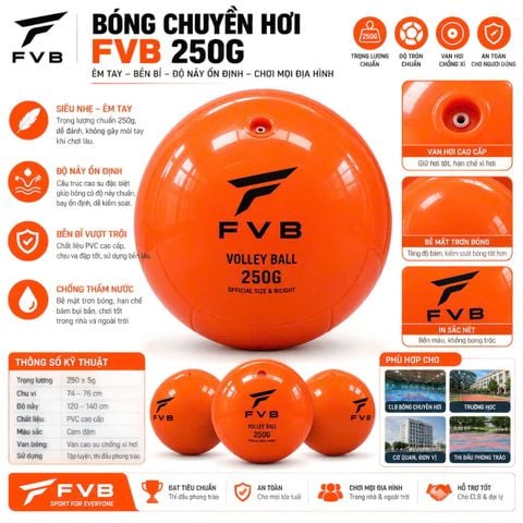 Quả Bóng Chuyền FVB 250G Chính Hãng | Đạt Chuẩn Thi Đấu, Bền Đẹp
