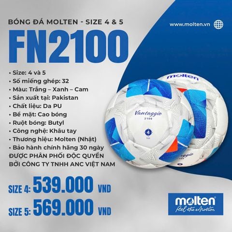 Bóng đá Molten F5N2100 Size 5