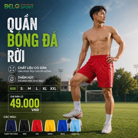 Quần Bóng Đá Rời Màu Xanh Bích – Thoải Mái Vận Động, Bứt Phá Mọi Giới Hạn