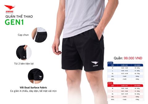 Quần Cầu Lông – Pickleball – Bóng Chuyền Hiwing GEN1
