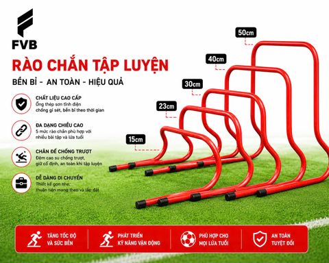 Rào Chắn Tập Luyện FVB — Dụng Cụ Phát Triển Tốc Độ, Sức Bật Chuyên Nghiệp