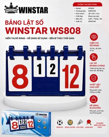 Bảng Lật Số Đa Năng WINSTAR WS808 Chính Hãng — Hiển Thị Rõ Ràng, Bền Bỉ, Tiện Lợi