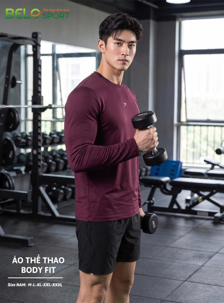 Áo Thể Thao Dài Tay Body Fit SevenF — Tập Gym, Giữ Nhiệt, Đa Năng, Giá Cực Sốc