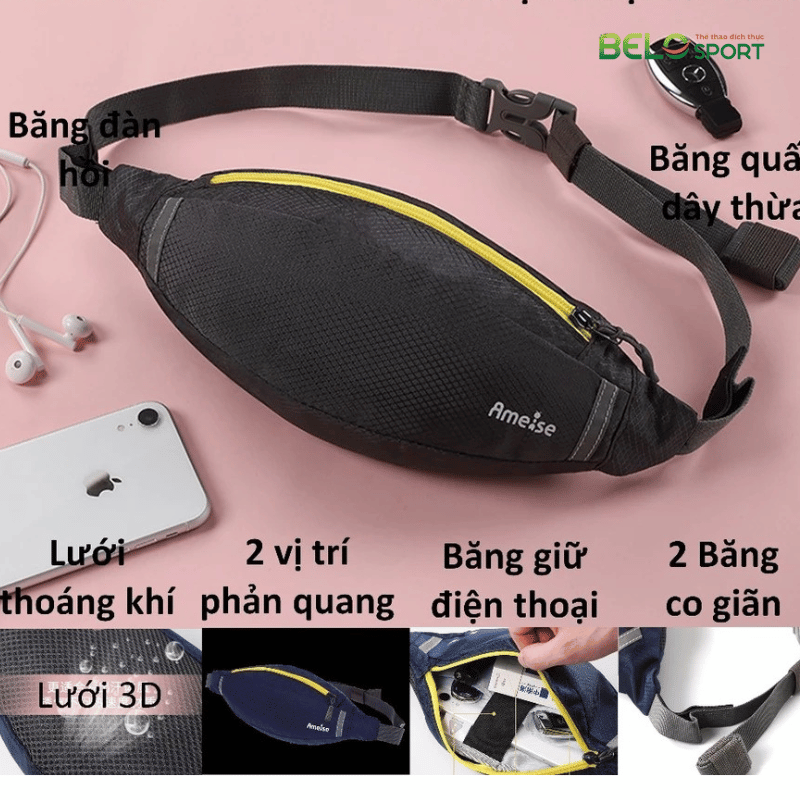 Túi Đeo Hông Đựng Điện Thoại Chạy Bộ Chính Hãng Ameise Amei1