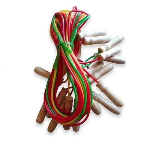 Dây Nhảy Thể Dục Cá Nhân Cho Học Sinh – Tay Gỗ Dây Nhựa Siêu Rẻ 13K