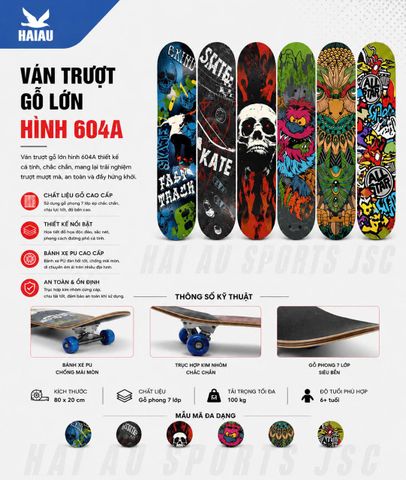 Ván Trượt Skateboard Chất Liệu Gỗ 80cmx20cm