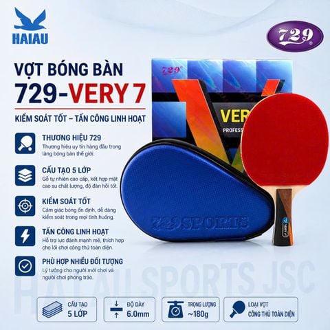 Vợt Bóng Bàn 729 Very 7 Sao