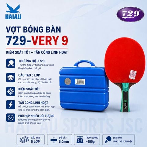 Vợt Bóng Bàn 729 Very 9 Sao