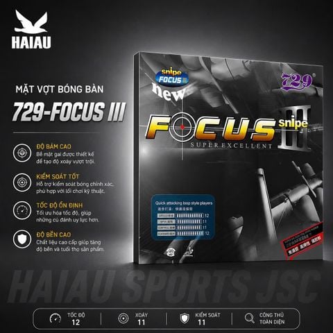 Mặt vợt bóng bàn 729-Focus Chính Hãng