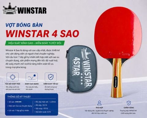 Vợt Bóng Bàn Laket Winstar 4 Star