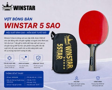 Vợt Bóng Bàn Laket Winstar 5 Star