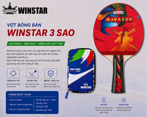 Vợt Bóng Bàn Laket Winstar 3 Star